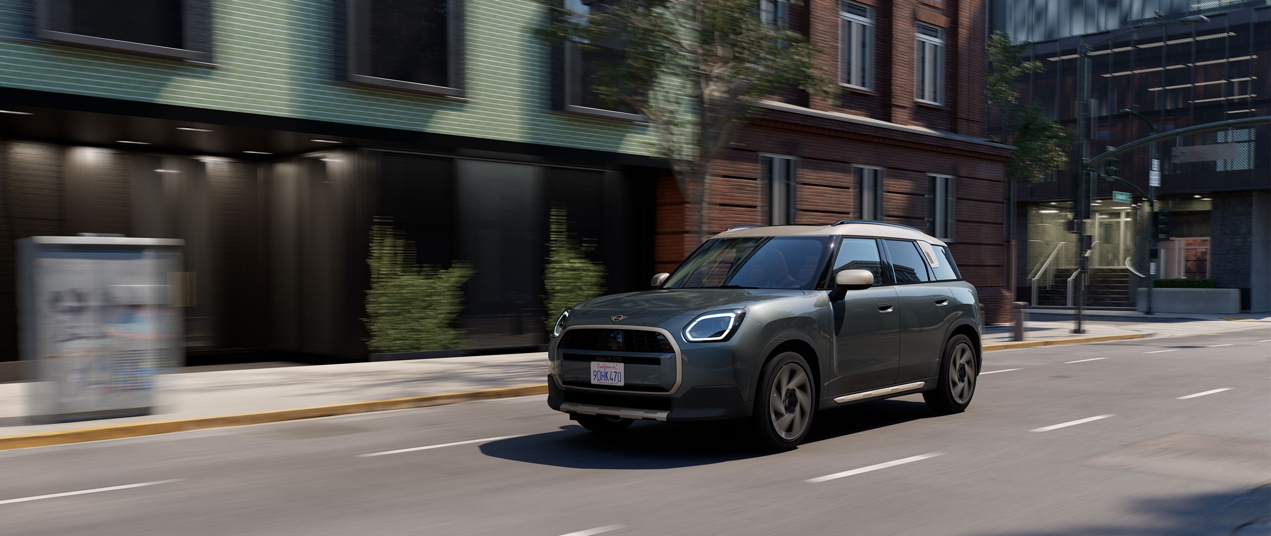 New MINI Countryman– green and black – front view